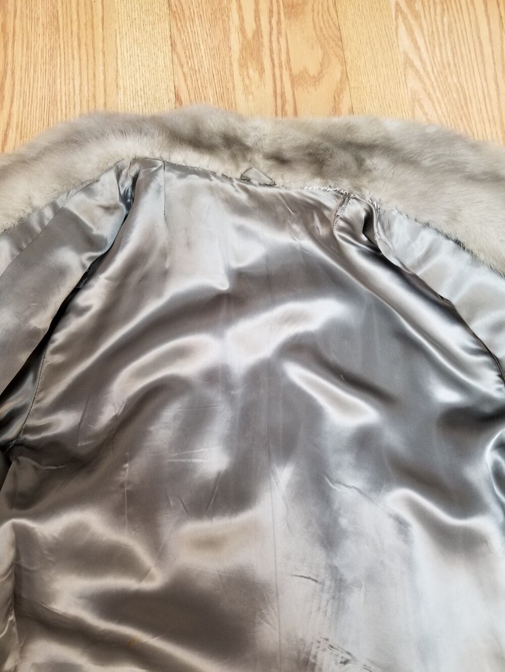 $2895 Classic Light Gray Mink Coat - Picture 10 of 10